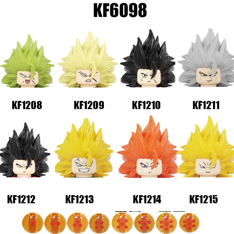 

2021 Building Blocks Cartoon Anime Dragon Son Future Trunks Action Figures For Children Toys Head KF6098