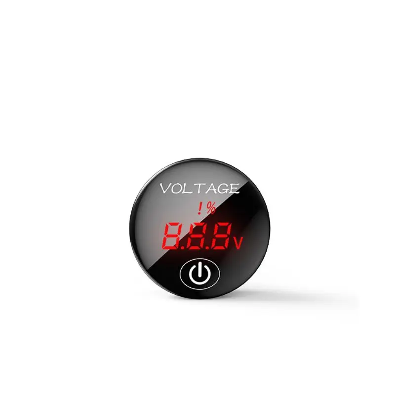 Car Motorcycle DC 5V-48V LED Panel Digital Voltage Meter Battery Capacity Display Voltmeter with Touch ON OFF Switch | Инструменты