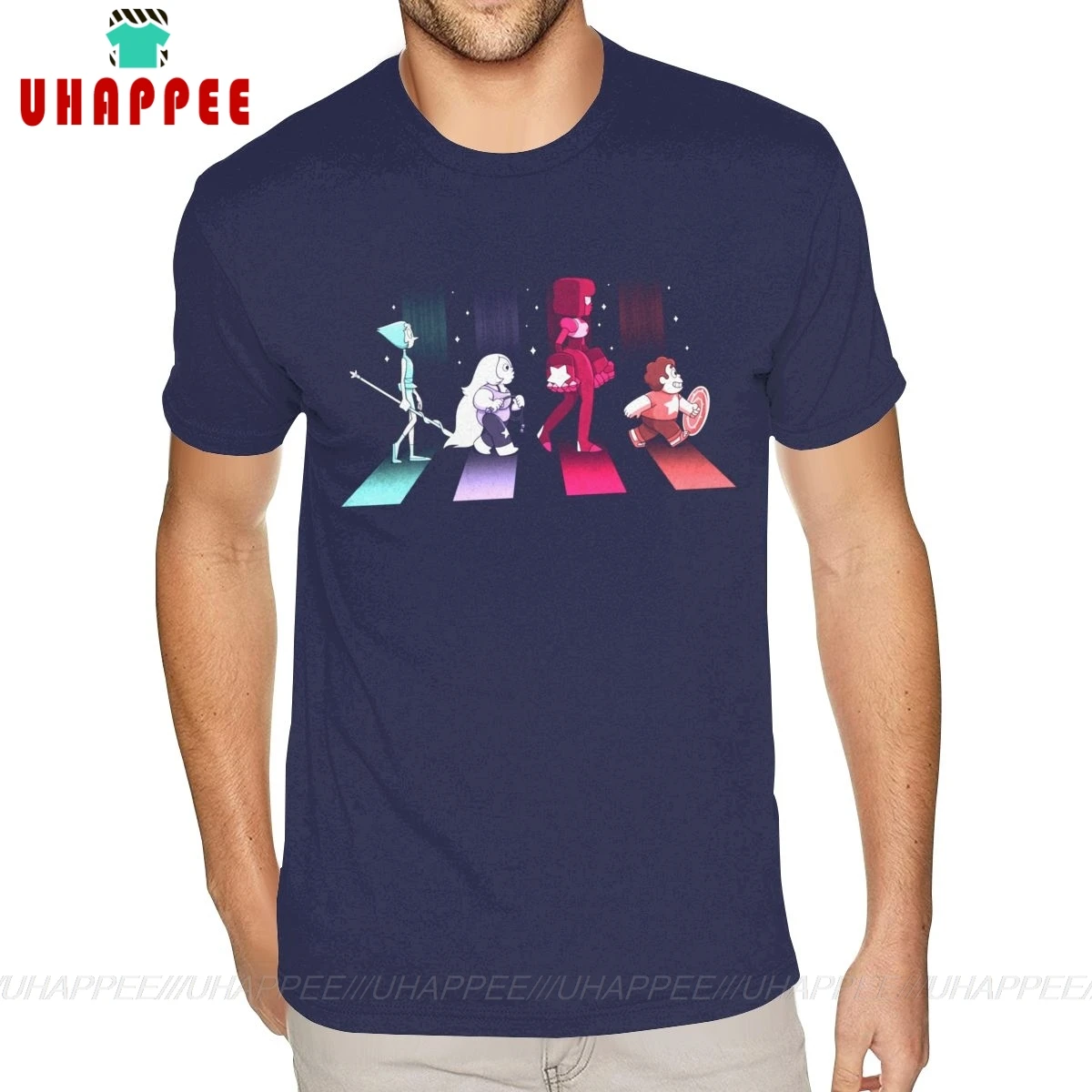 Футболка мужская из органического хлопка с коротким рукавом и круглым