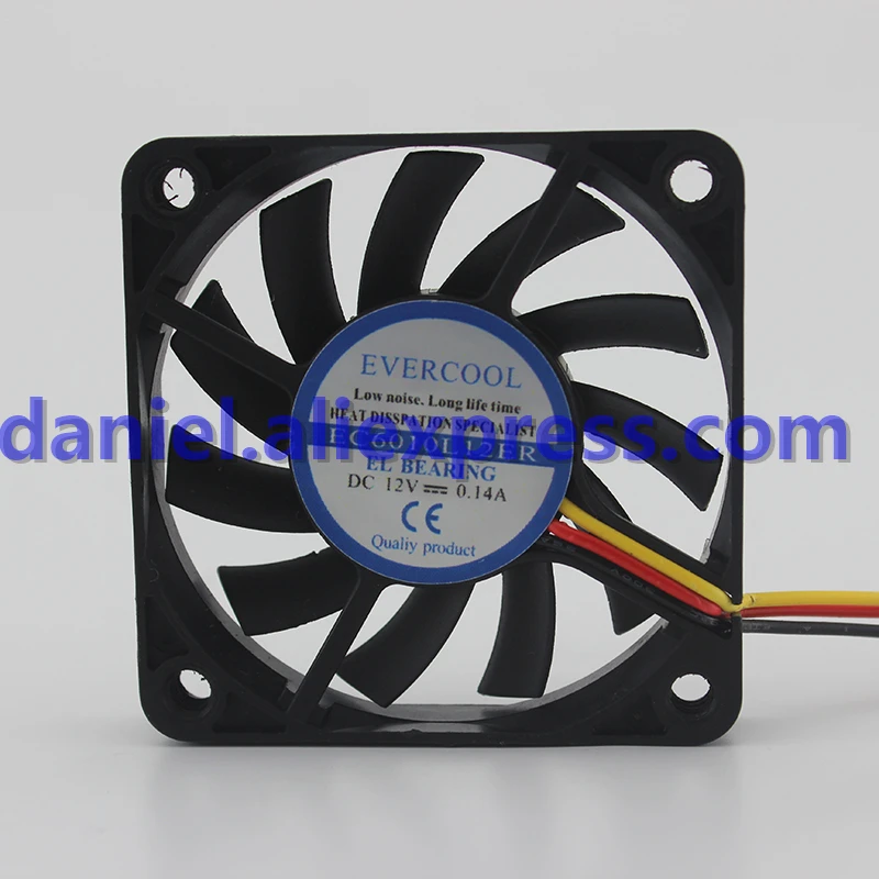 EVERCOOL EC6010L12ER DC12V 0.14A 3-проводной бесшумный вентилятор охлаждения | Компьютеры и офис