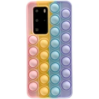 stress reliever 3d soft silicone phone case for huawei p30 p40 pro mate 30 40 nova 5 6 7 8 new fashion rainbow color back cover
