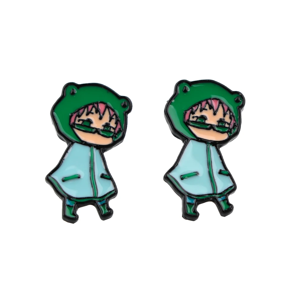 

Saiki Kusuo Cute Manga Anime Stainless Steel Piercing Ear Stud Earrings For Womans Enamel Earings Fashion Jewelry 2022