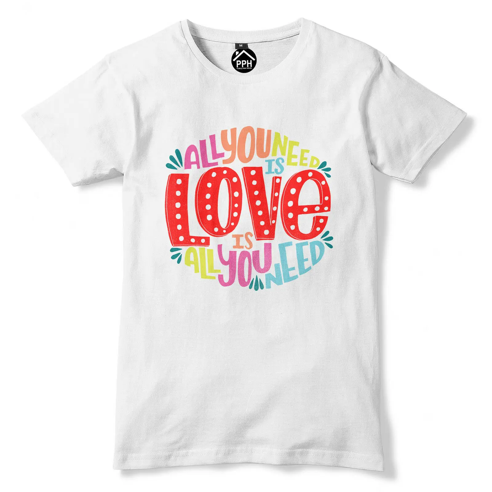 Все что вам нужно это любовь музыка футболка цитата из Библии Song Lyric Топ мужские