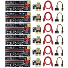 36 шт. PCI-E Pcie Riser 009C Plus Экспресс 1X 16x расширитель PCI E USB Райзер GPU двойной 6-контактный адаптер карта SATA 15pin для майнера BTC