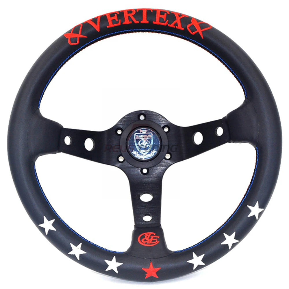 13 '馢 мм Вышивка Глубокий гоночный спортивный вертекс руль|Рулевые колеса и