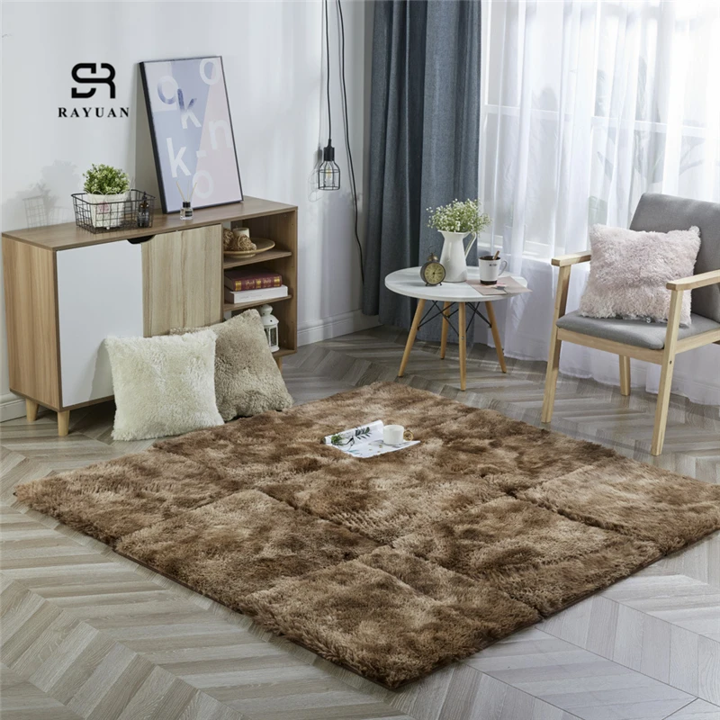RAYUAN Gradation плюшевый Впитывающий Коврик DIY пазл теплый мягкий коврик