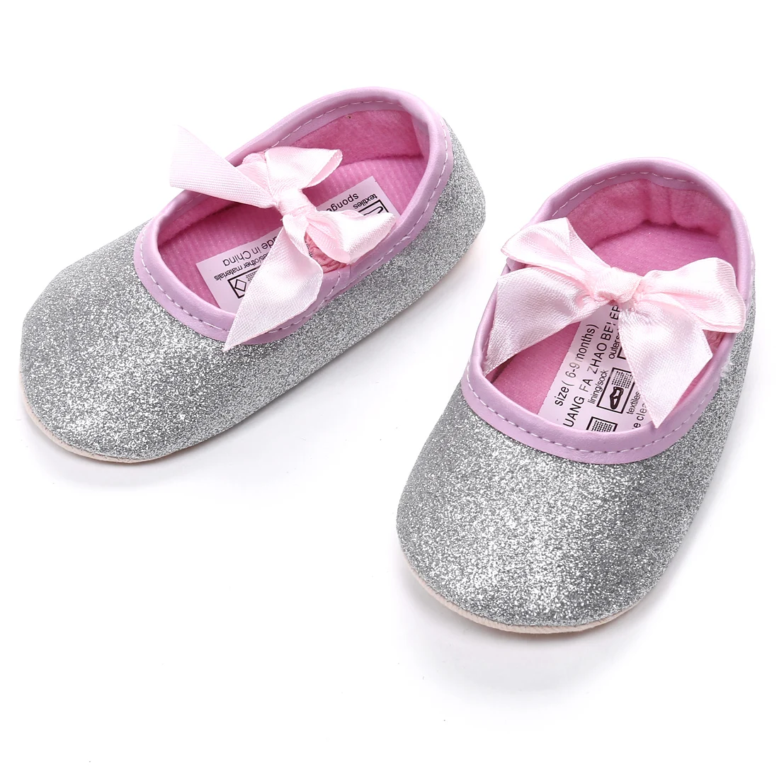 Princess Newborn Baby Shoes Cute Sequin Glitter Bow Girls Sneaker Anti-slip Soft Sole Summer Spring Casual | Мать и ребенок