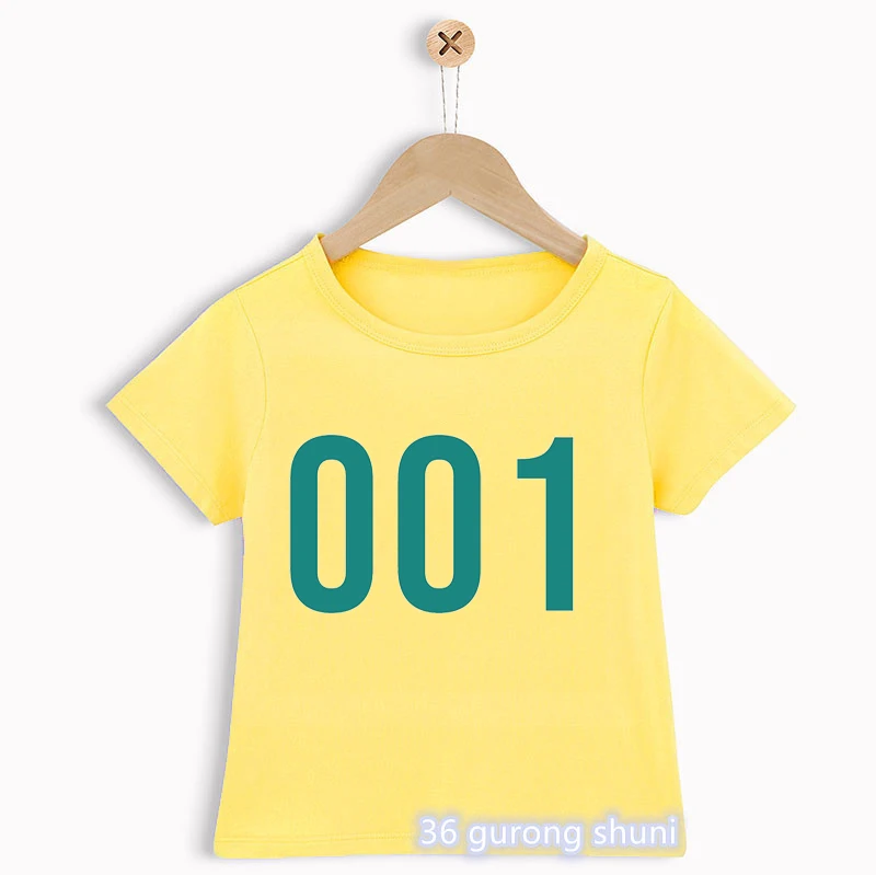 

Hot Sale Boys T-Shirts Korean Tv Show Squid Game 029 456 001 Print Girls T Shirts Summer Fashion Kids Tshirts Boys Girls Clothes