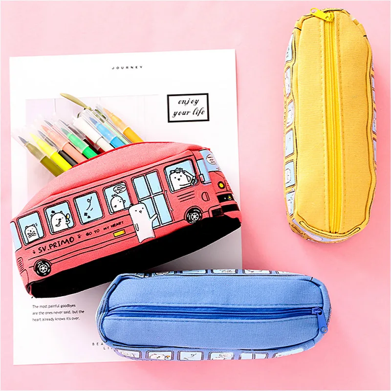 

1pcs Colors Large Capacity Pencil Case Kawaii Pencilcase School Pen Case Supplies Pencil Bag School Box Pencils Pouch Stationery