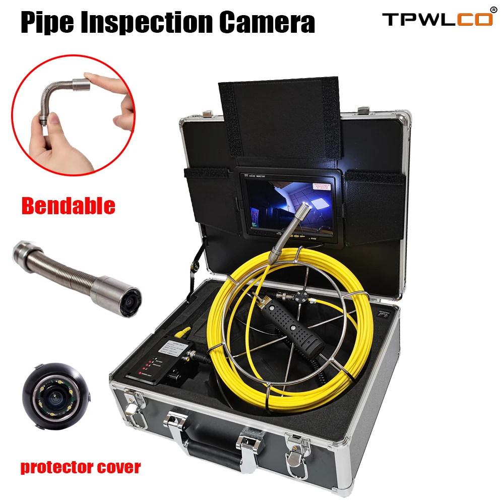 

7 Inches 17MM Pipe Video Camera HD720P Drain Sewer Pipeline Inspection Endoscope System with 20-50m Cable