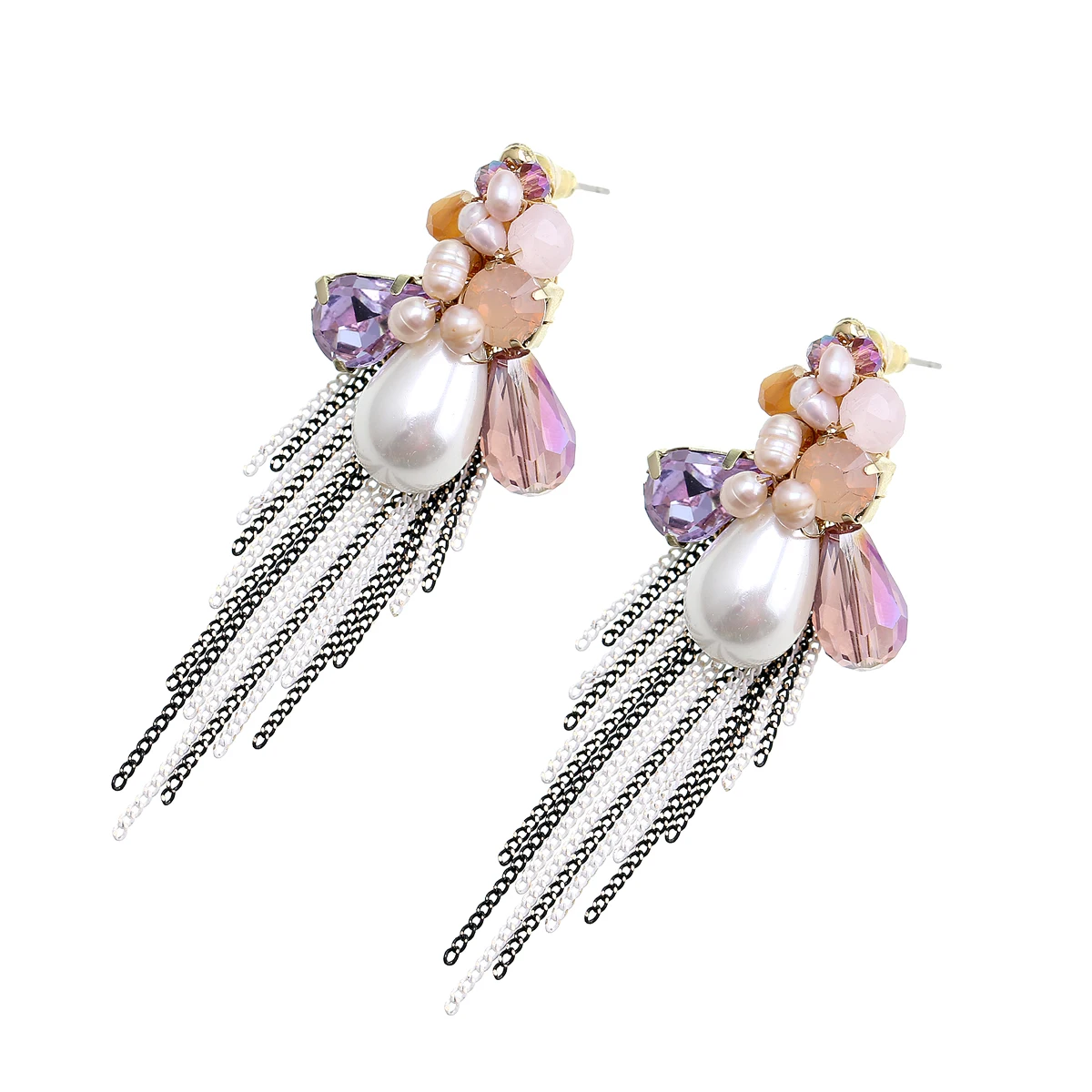 Серьги подвески HAHATOTO женские висячие ювелирные украшения с пресноводными