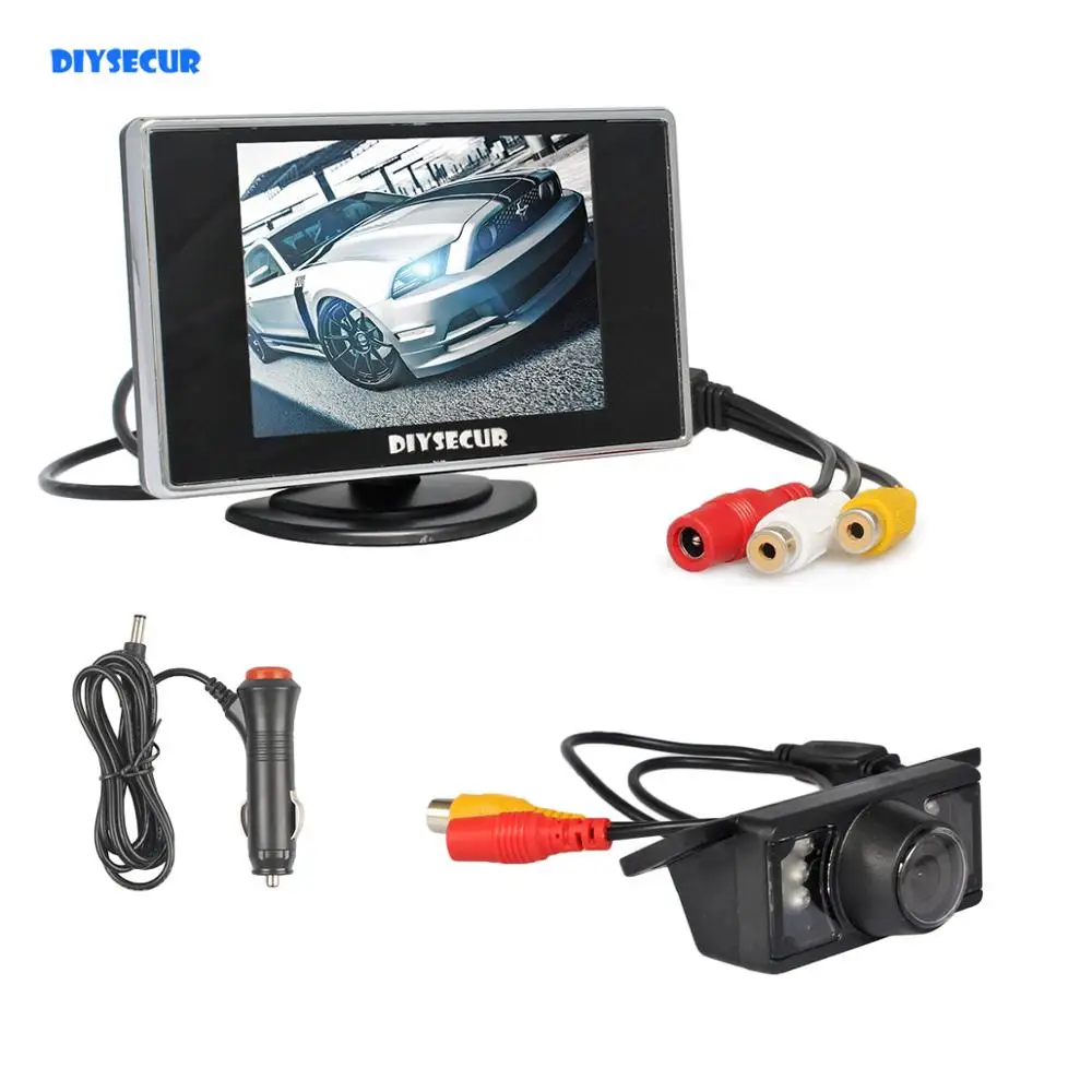 DIYSECUR Wired 3.5" TFT LCD Car Monitor IR Night Vision Rear View Camera Kit Reversing Parking Assistance System | Автомобили и