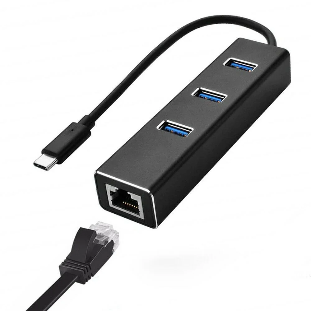 

USB Тип C zu Ethernet 100 Мбит/с адаптер RJ45 ключ и 3 USB порта 3,0 концентратор данных