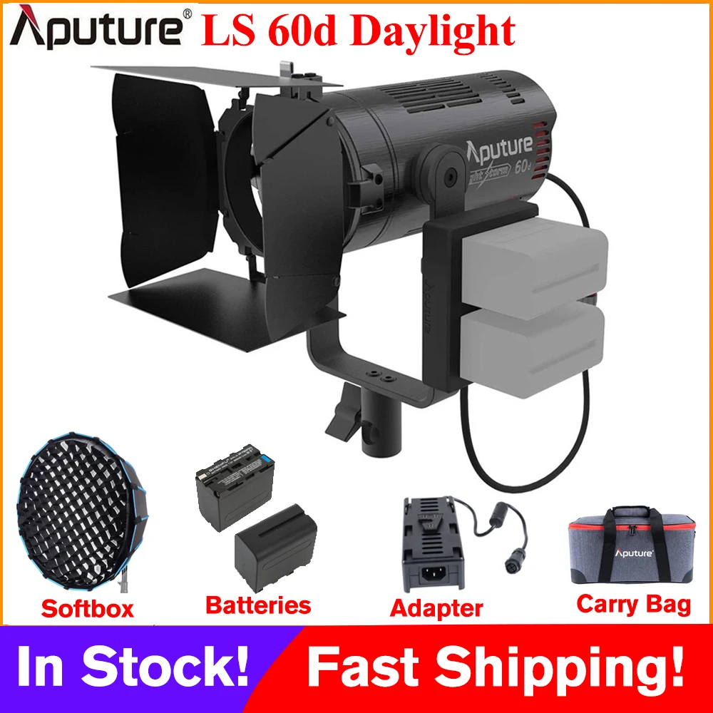 

Aputure LS 60d COB LED Video Light 5600K Daylight Spotlight 60W Photography Light Focusing Light Light Storm