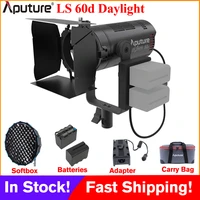 aputure ls 60d cob led video light 5600k daylight spotlight 60w photography light focusing light light storm