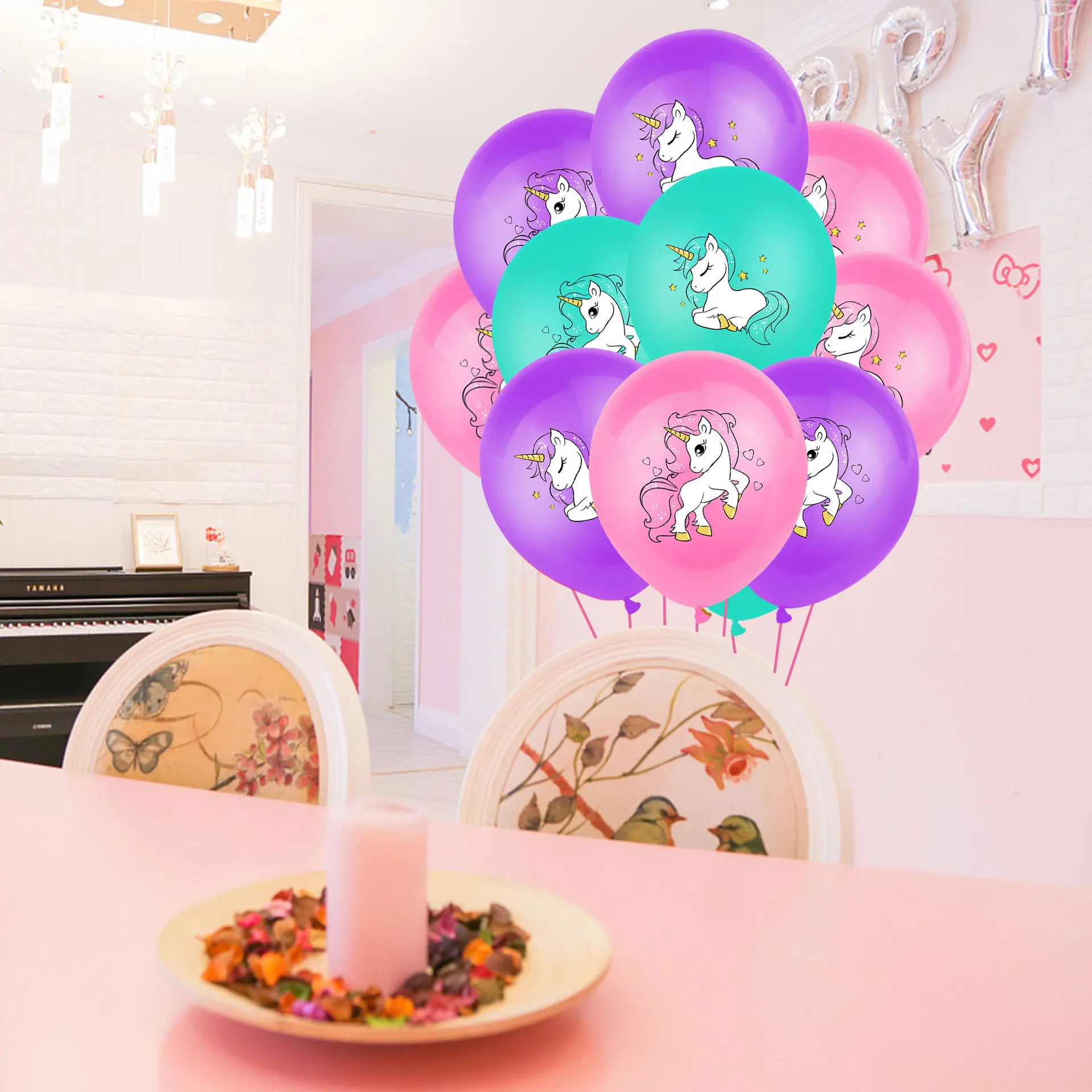 

Large Laser Rainbow Horse Foil Balloons Cartoon Red Pink Pony Unicorn Balloon Birthday Theme Party Decor Oh Baby Party Supplies