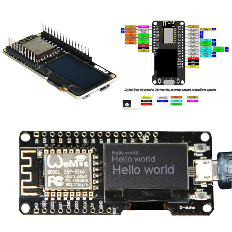 Макетная плата часть NODEMCU Wifi ESP8266 ESP-12F CP2102 OLED микро-usb модуль | Инструменты