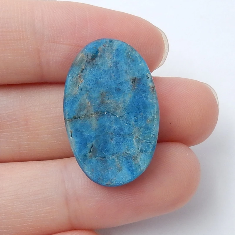 Natural Stone Blue Apatite Crystal Oval Cabochon 25x16x8mm 5.5g Fashion Jewelry Accessories | Украшения и аксессуары