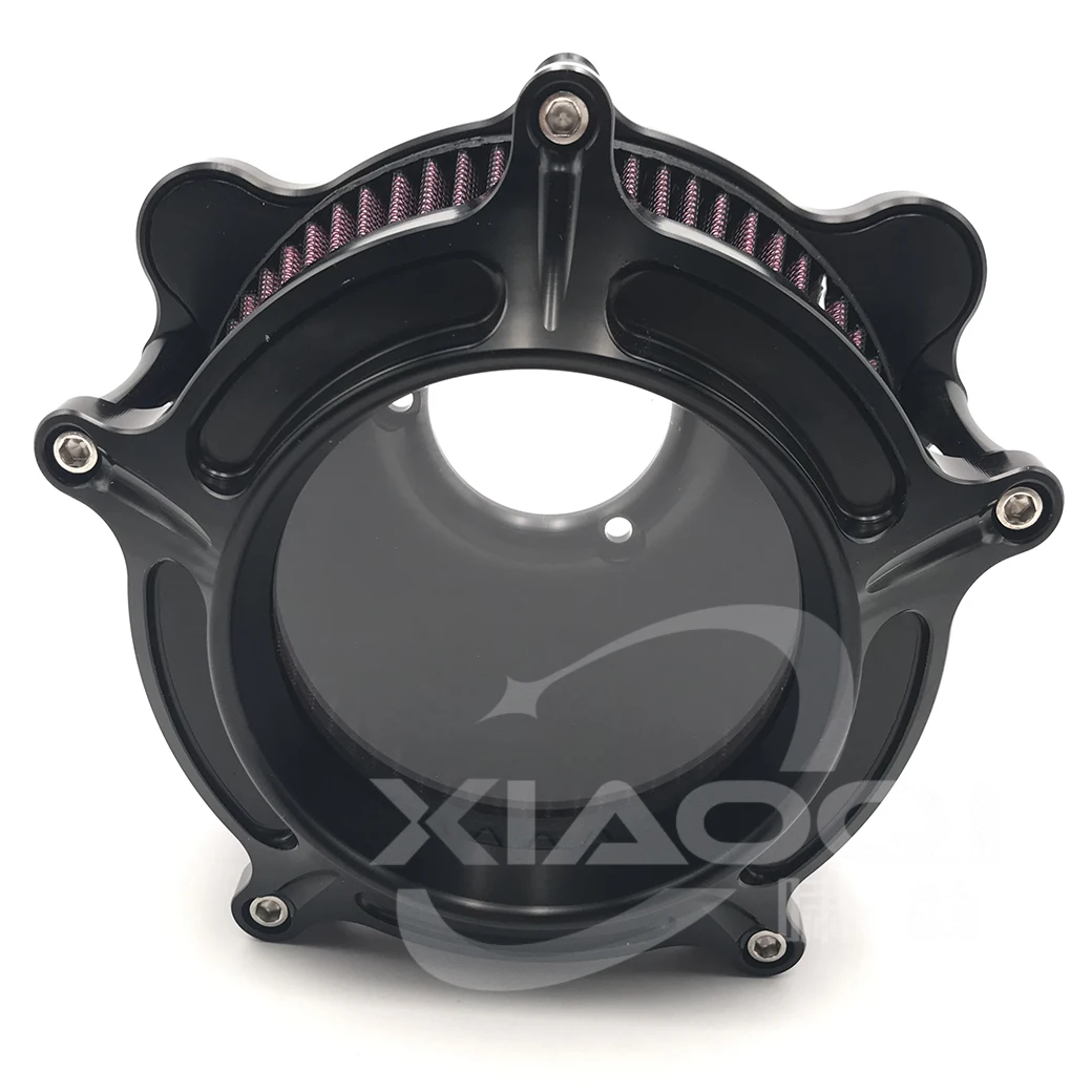 

For Harley Dyna FXR 1993-2017 Touring Softail Electra Glide Motorcycle Accessorie Black Turbine CNC Air Cleaner Filter
