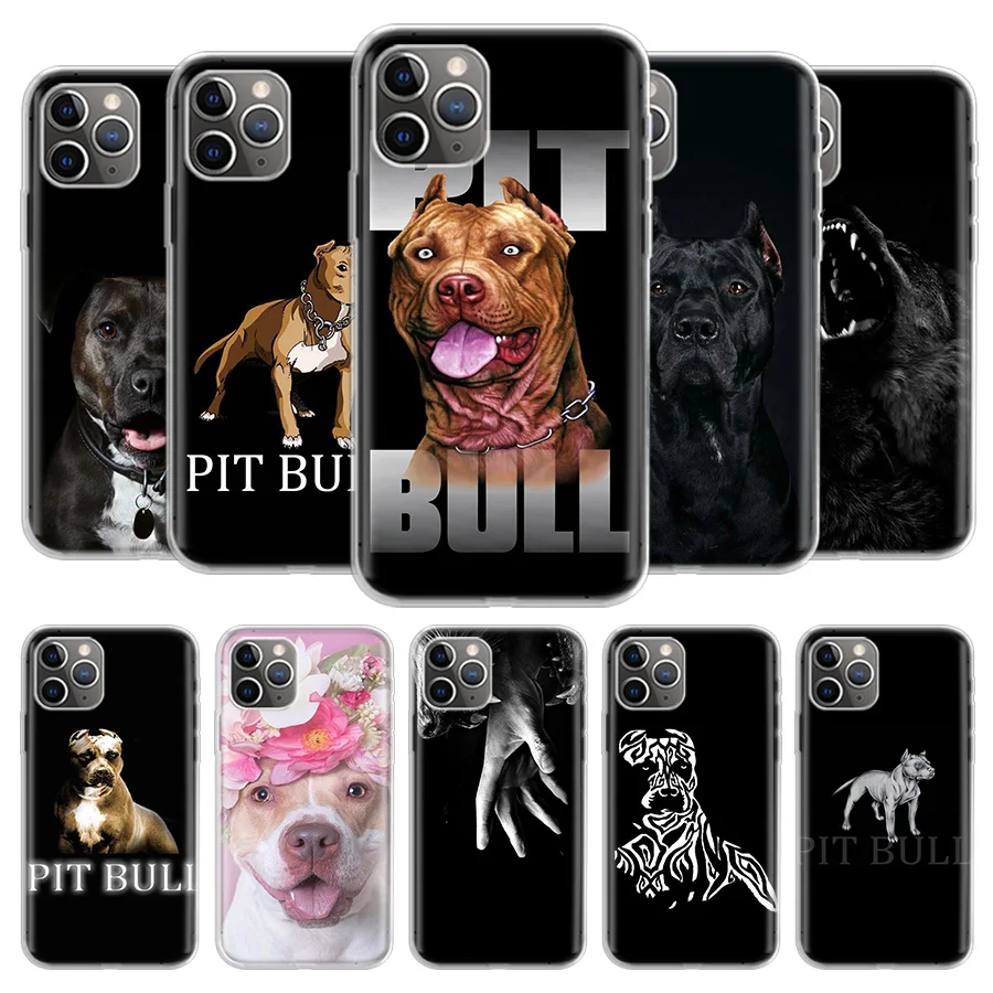 

Pit Bull Pitbull Cover Phone Case For iPhone 13 12 11 Pro 7 6 X 8 6S Plus XS MAX + XR Mini SE 5S Coque Shell Capa Fundas