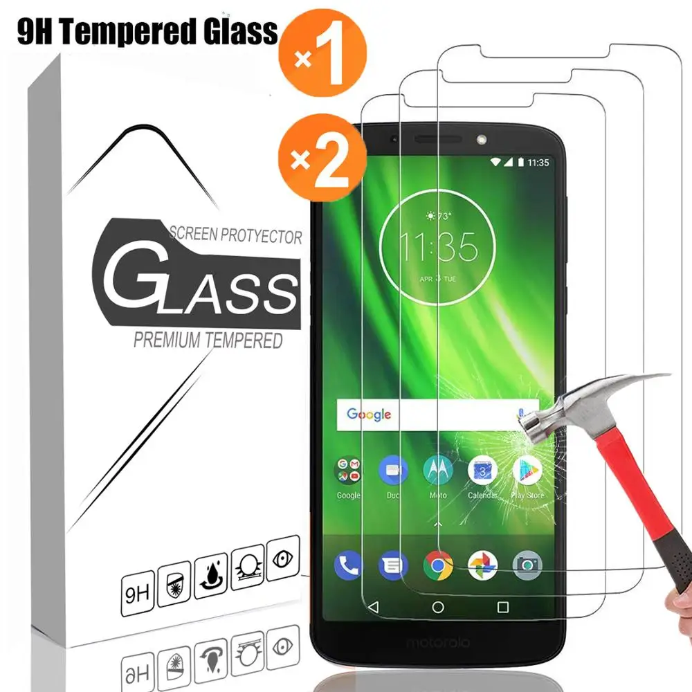 Закаленное стекло 9H для Moto G7 Power G Stylus E6 Z Play Z2 Z3 E5 G6 Plus E4 + защита экрана из