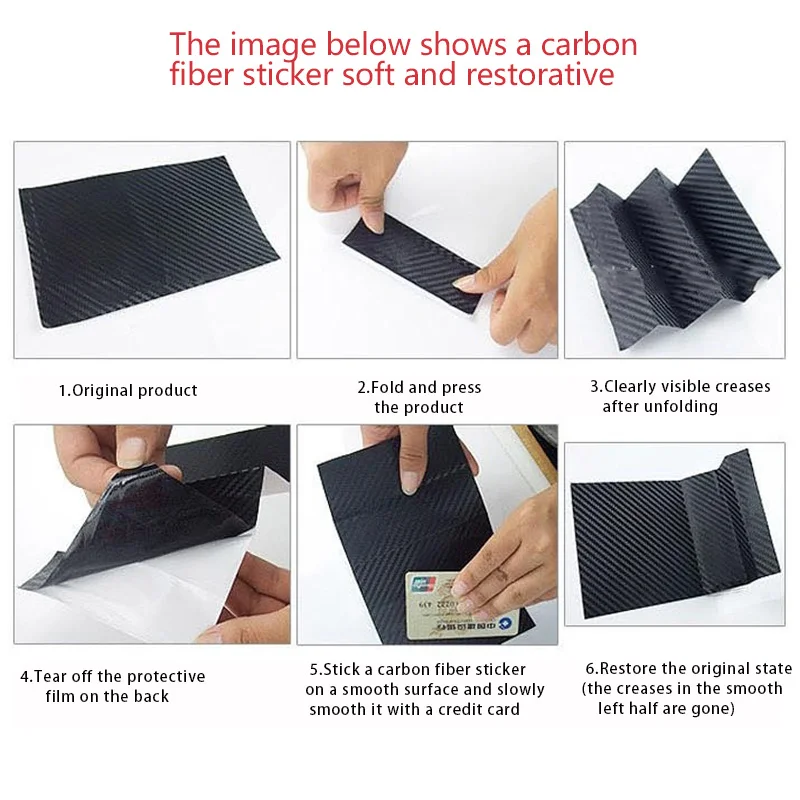 Автомобильные наклейки 6D автомобильная пленка наклейка углеродное волокно