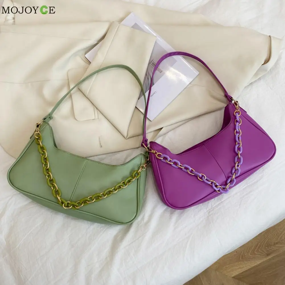 

Модная женская однотонная сумка через плечо из искусственной кожи, повседневные дамские сумочки на цепочке, кошелек