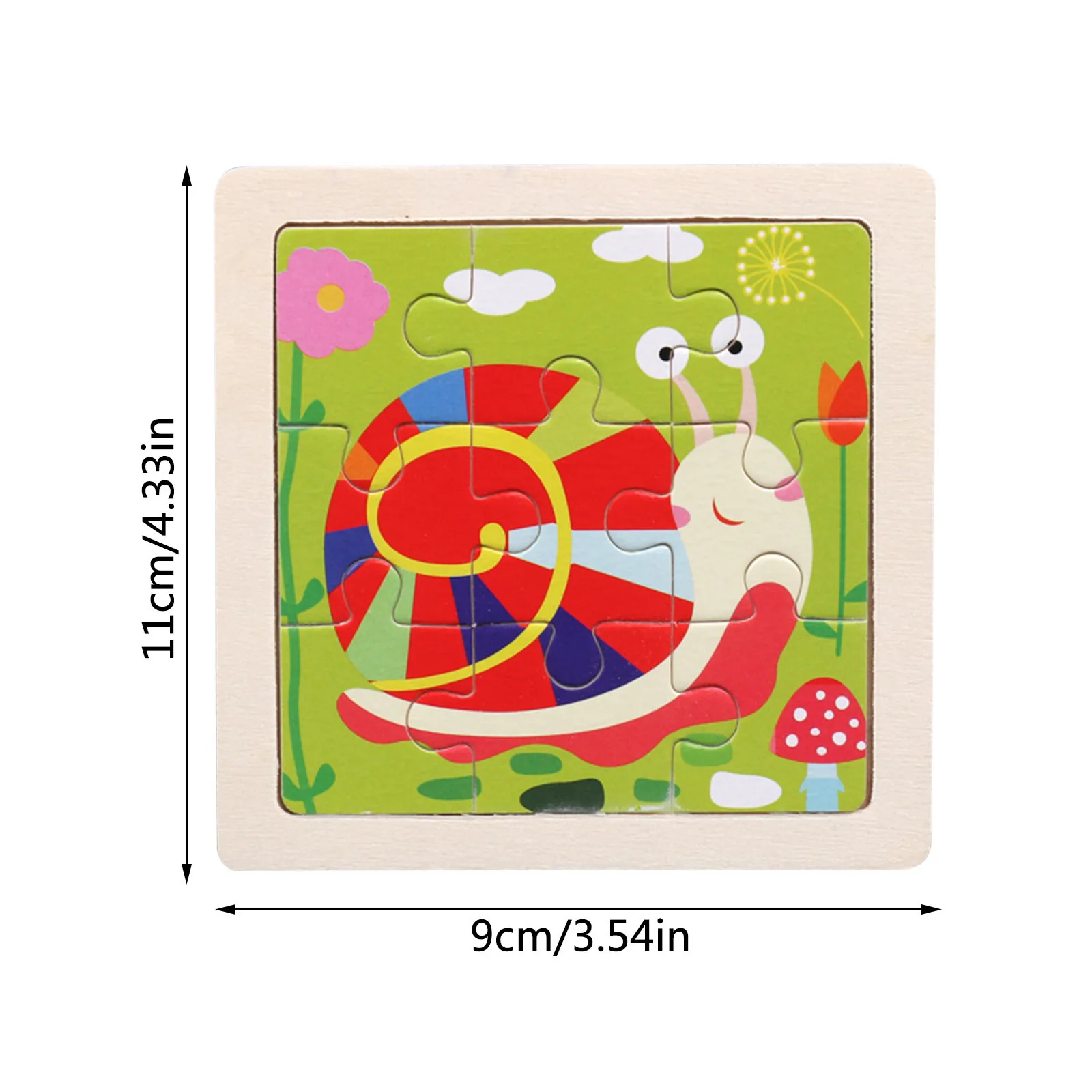 

Mini Size Jigsaw Wooden 3d Puzzle Insect Theme Tangram Shapes Learning Cartoon Animal Self-assembling Intelligence Puzzle Toys
