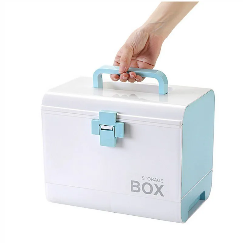 Бытовой многослойный пластиковый медицинский набор большой контейнер для