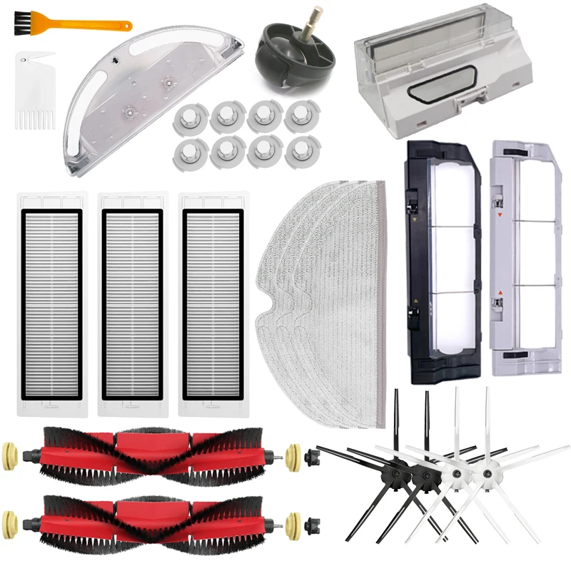 

For Xiaomi Roborock S5 S6 S50 S51 S55 S60 S6 Plus Vacuum Cleaner Main Brush Cover Filter Water Tank Mop Cloth Dust Box Parts