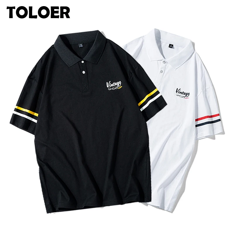 Мужская хлопковая рубашка-поло с коротким рукавом размеры до 4XL | одежда