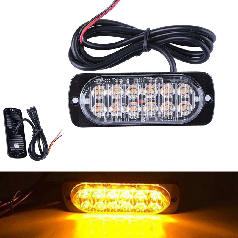 

4PCS/Set 12-24V Car Truck Trailer Beacon Lamp LED Side Light For Cars Strobe Warning Light Grill Flashing Breakdown Emergency