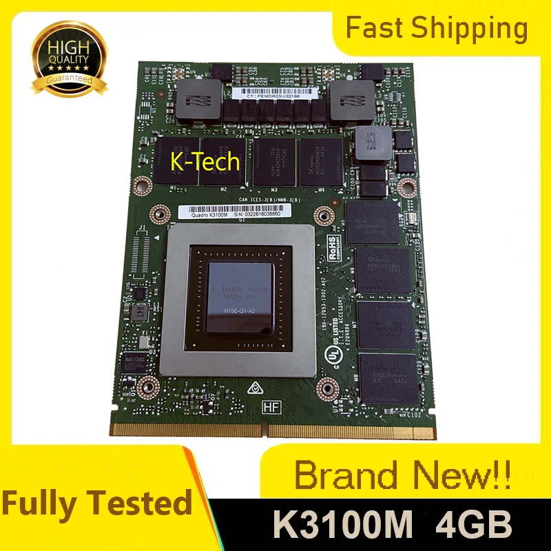 Фирменная Новинка Квадро K3100M K3100 GDDR5 4 Гб Видео Графика карты N15E Q1 A2 для Dell M6700 M6800 HP