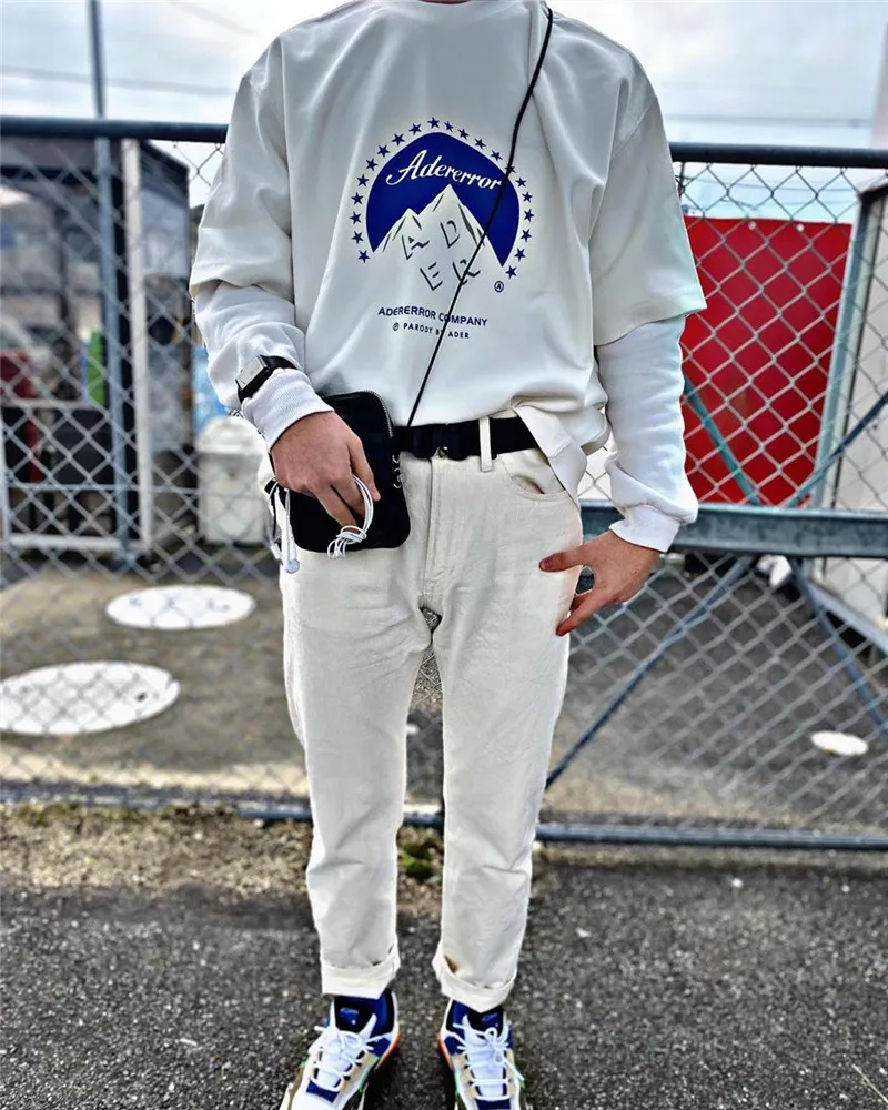 

Adererror T Shirt Stars Snow Mountain Logo Blue Mark Adererror Tee Paramount Stars Snow Mountain Logo Print Ader T-shirts