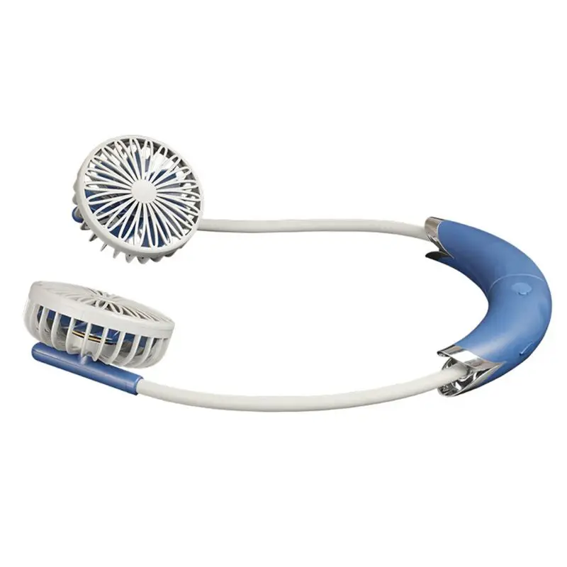

Detachable Portable Hanging Neck Fan USB Charging Handheld Fan 2 Gear Air Cooler Y98B