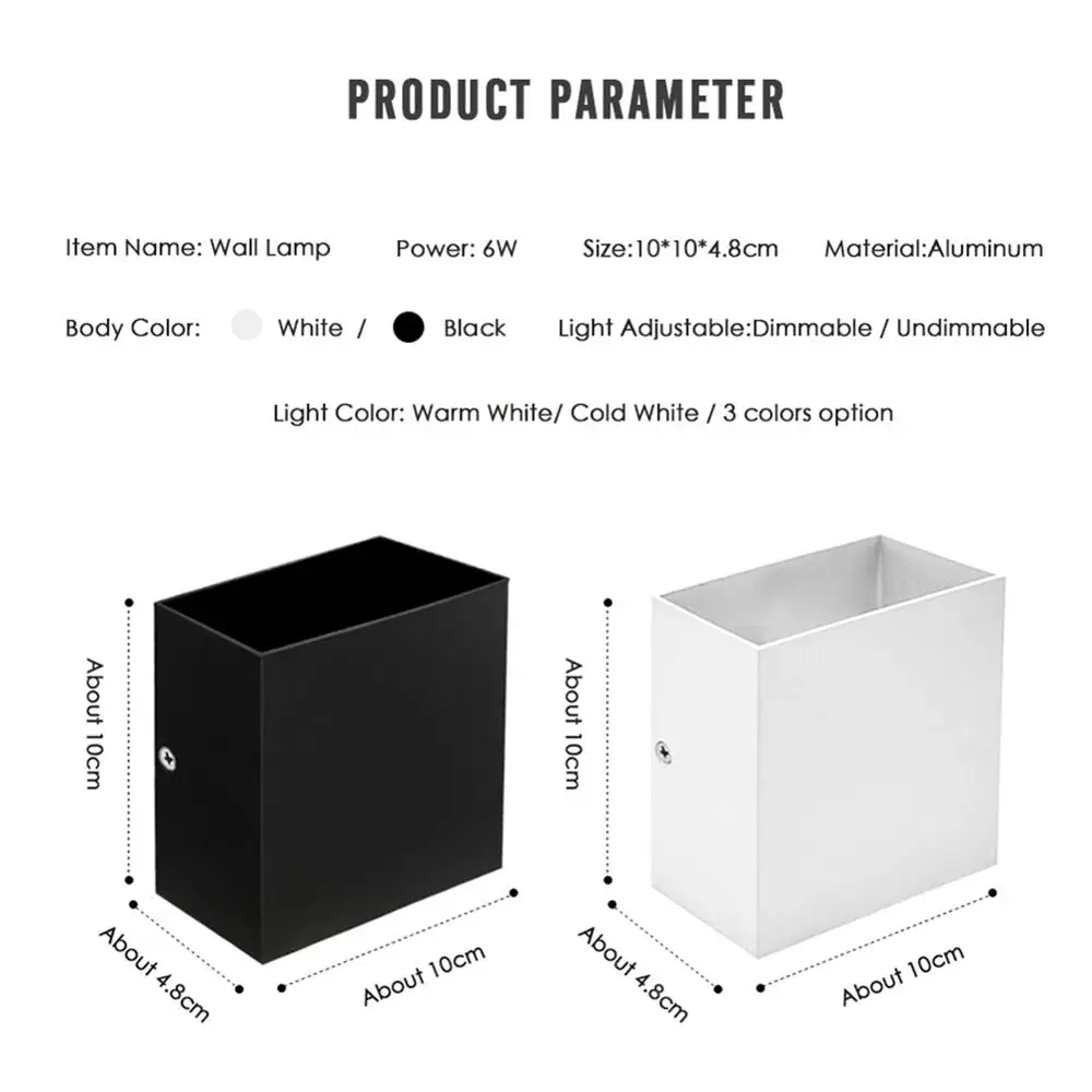 Квадратный светодиодный настенный светильник прикроватные бра с регулируемой