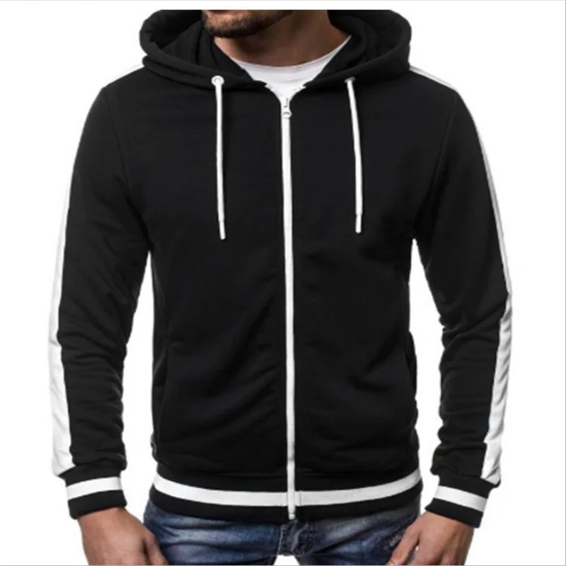 

2021 Spring Autumn New Men's Solid Jacket Zipper Stand-Up Collar Casual Fashion Sportswear Slim Top