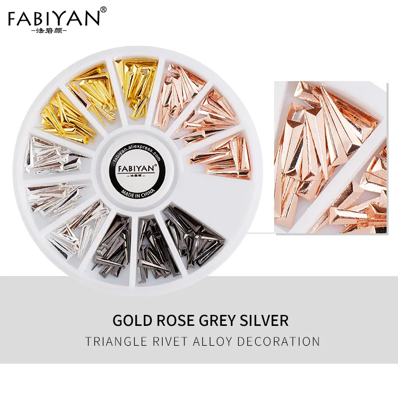 Лента для колес дизайна ногтей металлическая остроконечная треугольная