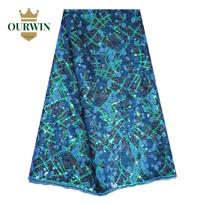 Новейшая зеленая кружевная ткань новейшая нигерийская 2019 Высокое качество Тюль