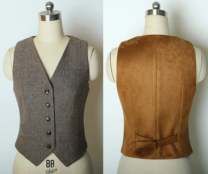 

Vintage Sleeveless Vest For Women Slim Fit Spring Autumn Waistcoat Suit Blazer Jacket Feminino Short Veste Femme Tops Plus Size