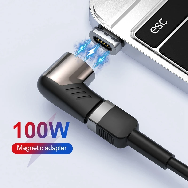 

KuuLaa 100W магнитное крепление адаптер быстрой зарядки адаптер для кабеля для передачи данных из цинкового сплава, цинковый сплав адаптер для к...