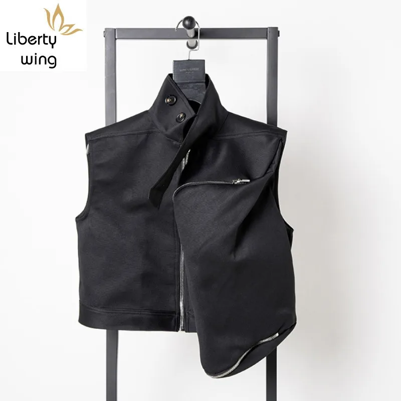 Жилет 19ss Мужской Свободного Покроя в готическом стиле куртка без рукавов панк с