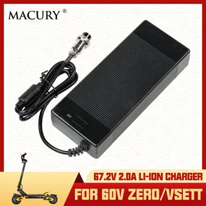 universal gx16 3 pin 67 2v 2a acdc li ion battery charger for 60v model of zero 10x vsett 10 kaabo electric scooter eu us aus free global shipping