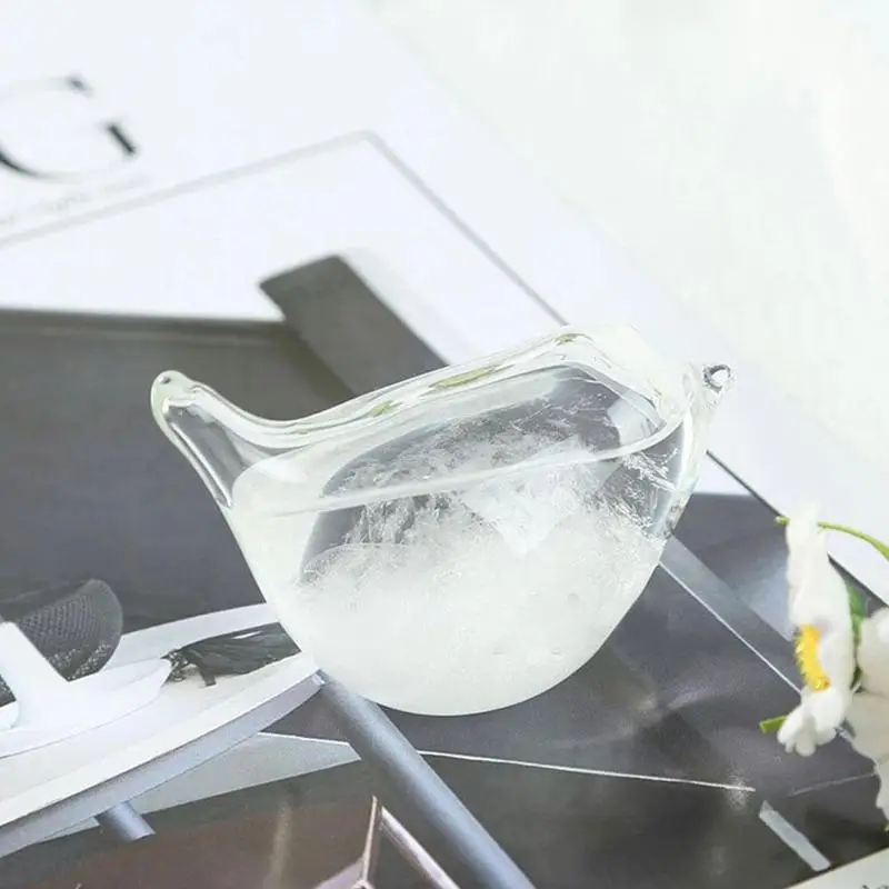 

Hot New Transparent Crystal Storm Glass Bottle Barometer Desktop Forecast Weather Weather Water Bottles Station Drop Elegan Y9B3