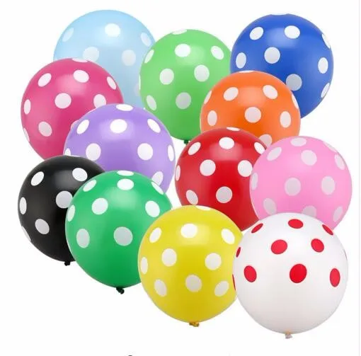 12 дюймов многоцветный латексных шарика в горошек воздушный шар Globos для вечеринки