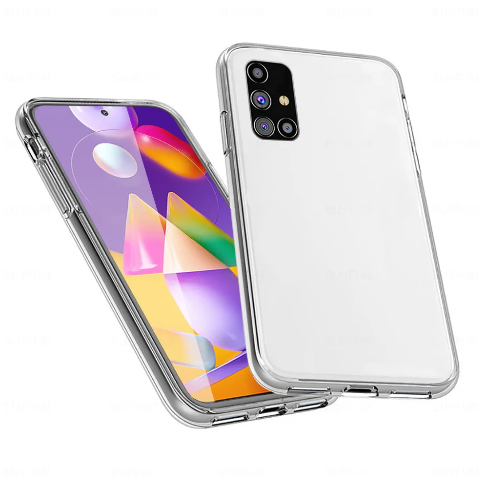 360 прозрачный силиконовый чехол для Samsung Galaxy M31S A21S полное покрытие A11 M21 samsunga31