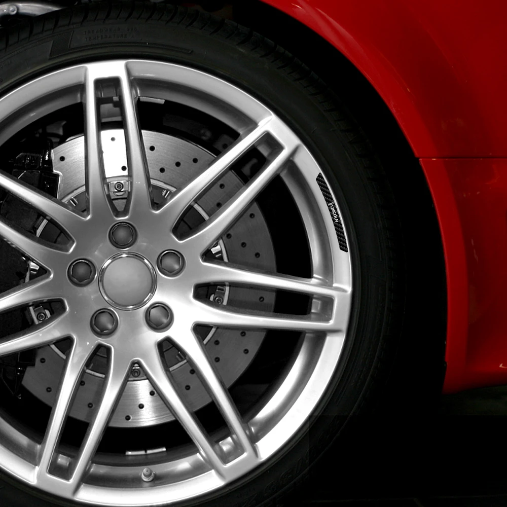 4 шт. Автомобильная эмблема Стайлинг обода из углеродного волокна наклейка для