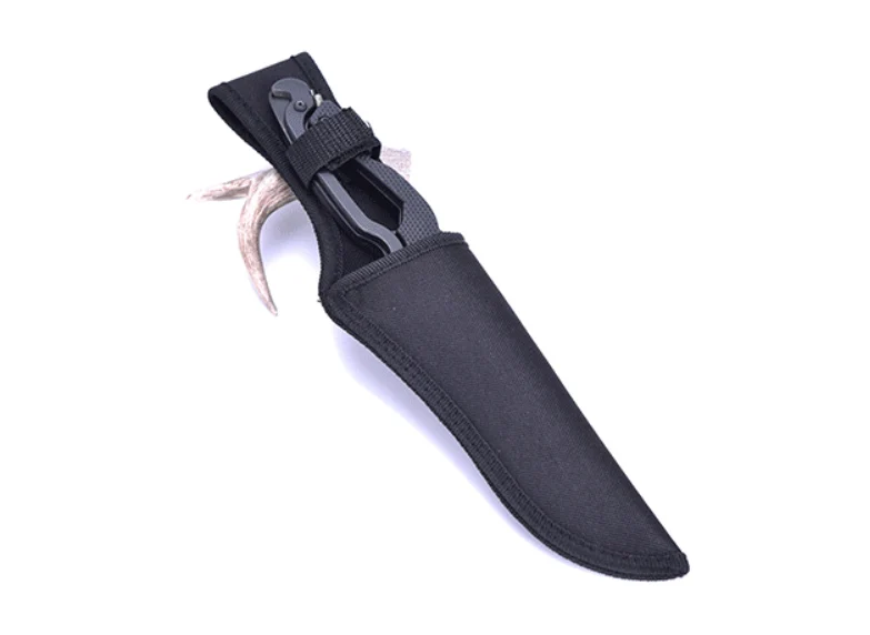

Diving knife fixed blade Sharp blade cut the rope hook back serrate nylon sheathed with the rope Multi functional knife