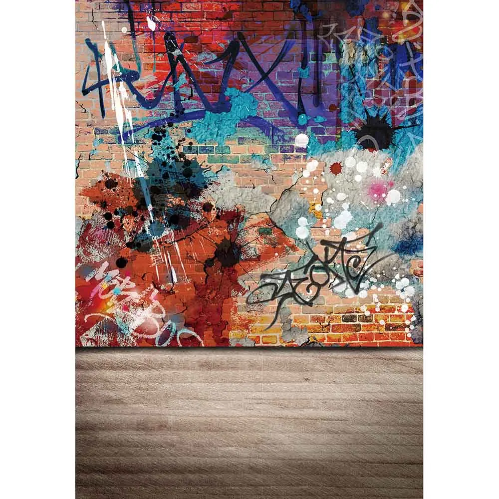 Allenjoy vinyl photography studio background graffiti wall street artist grunge style fantasy backdrop photophone photozone prop |