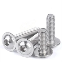 251020pcs m2 m2 5 m3 m4 m5 m6 m8 304 stainless steel hexagon socket button head screws with collar bolt iso7380 2 l3 60mm